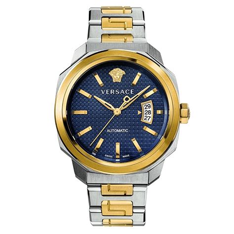 versace dylos gold blue|Versace Men's 'Dylos' Automatic Stainless Steel Casual Watch, .